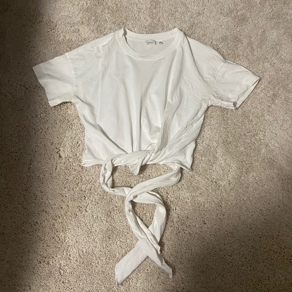 Aritzia tie front crop tshirt - Picture 1 of 1